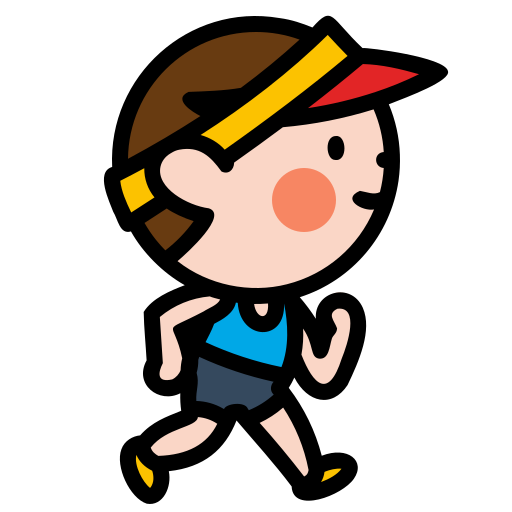 man running happily